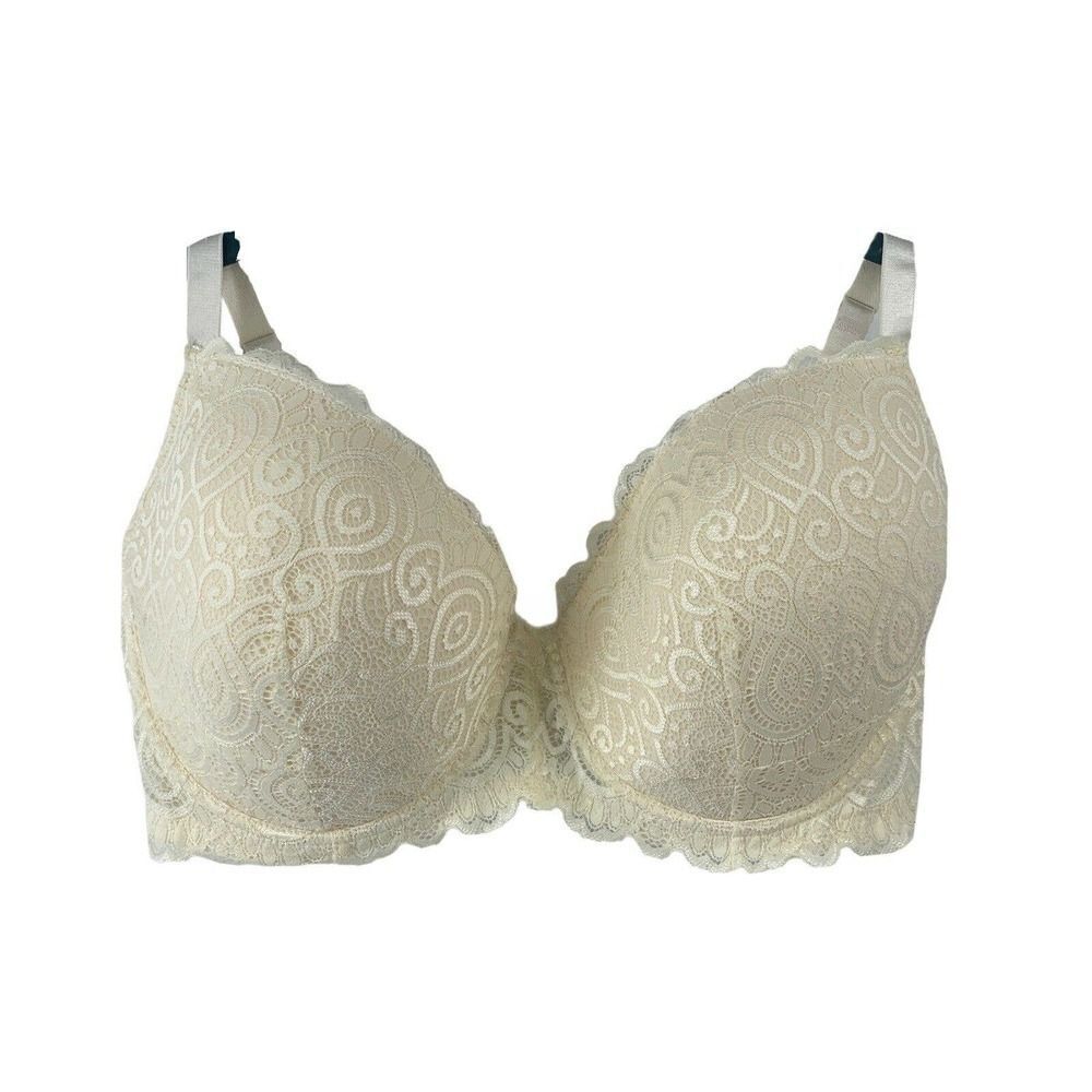 42DD Bra White Lace Underwired Padded Pure Beauty